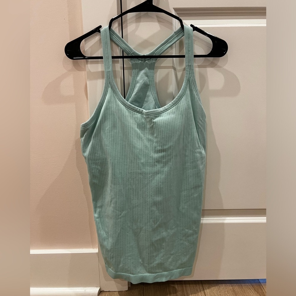 Light teal Lululemon Ebb to Street Tank Top